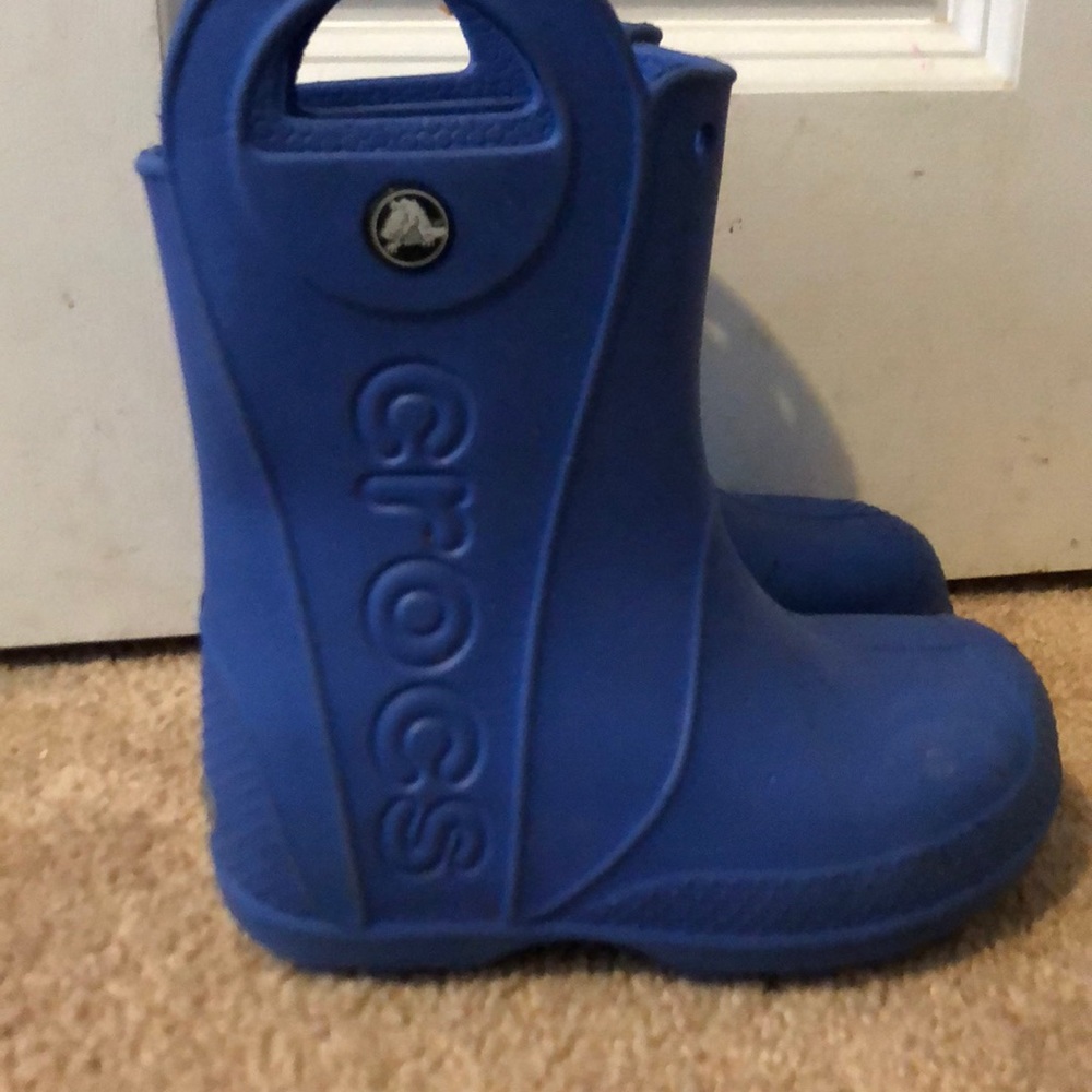Kids crocs rubber rain boots size 10